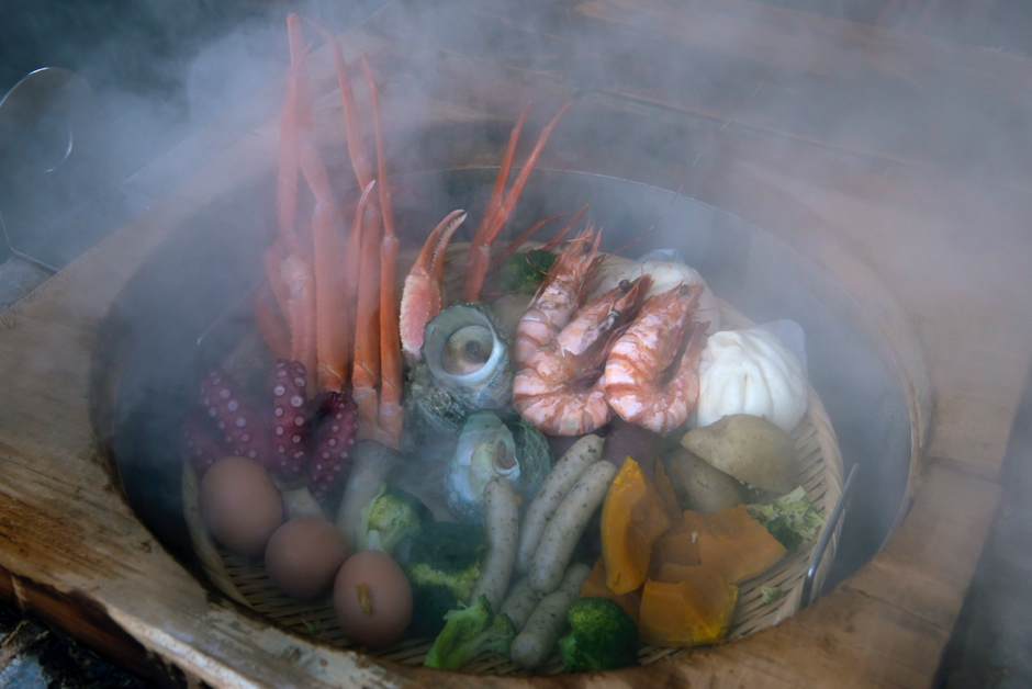 Beppu Onsen Steam Vegetables