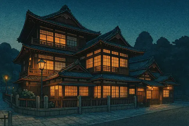 Dogo Onsen Night Art