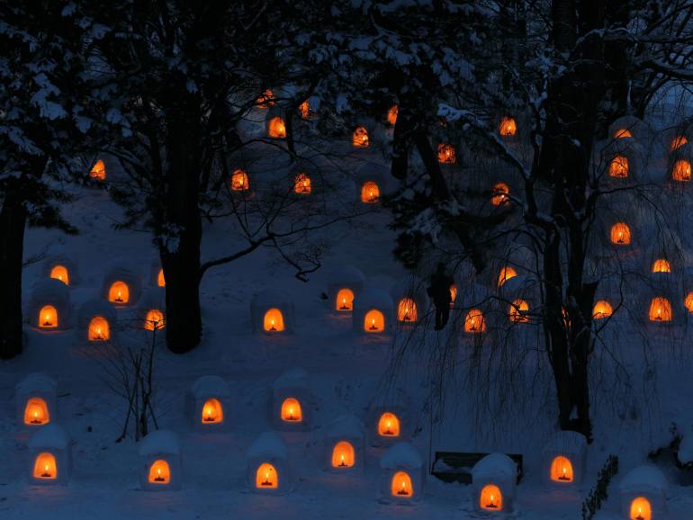 Hirosaki Castle Snow Lantern Festival