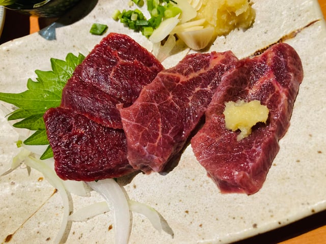 Horse Meat Sashimi (Basashi)
