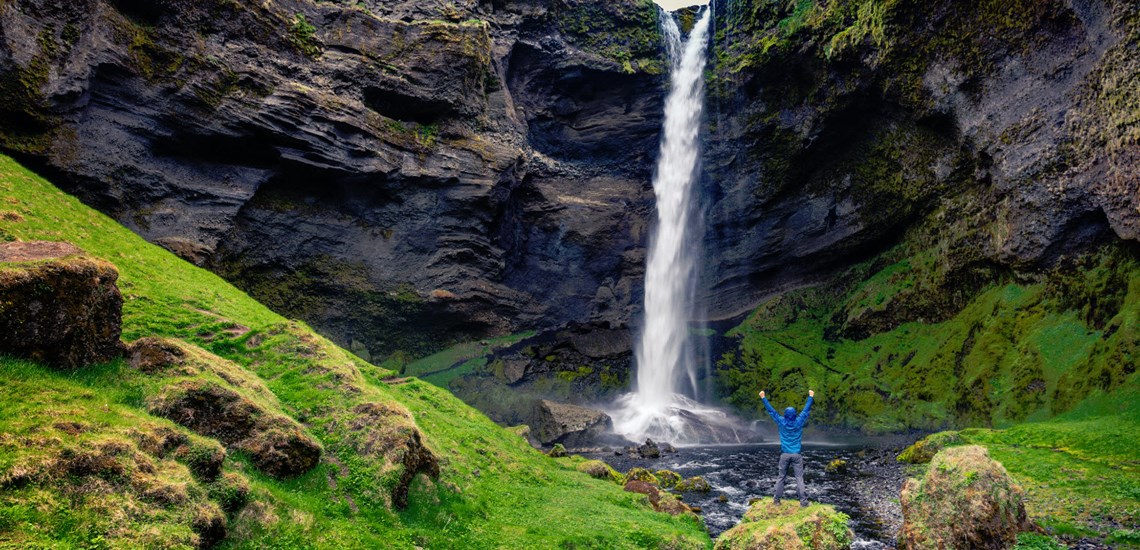 Kvernufoss Waterfall
