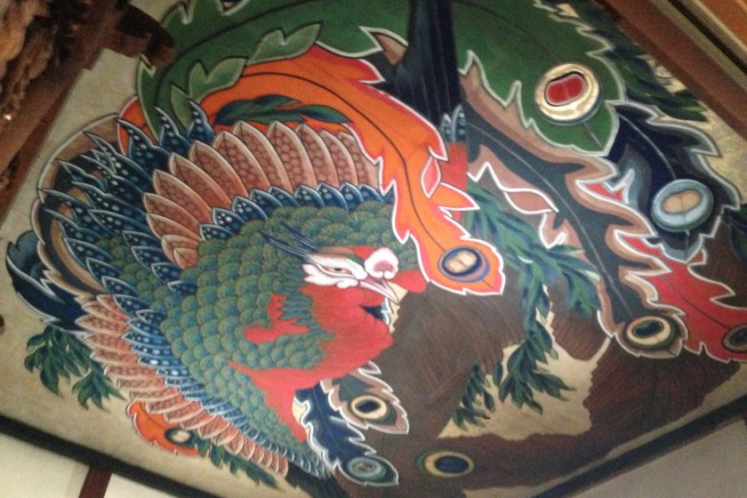 Obuse Ganshoin Temple Hokusai Ceiling