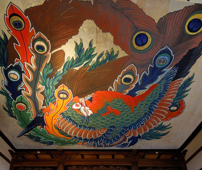 Obuse Ganshoin Temple Hokusai Ceiling